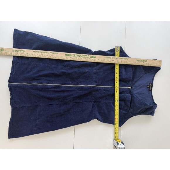 Sequin HEART Sleeveless Fall Micro Corduroy Layering Dress 13 cotton blue Zipper - Picture 9 of 11